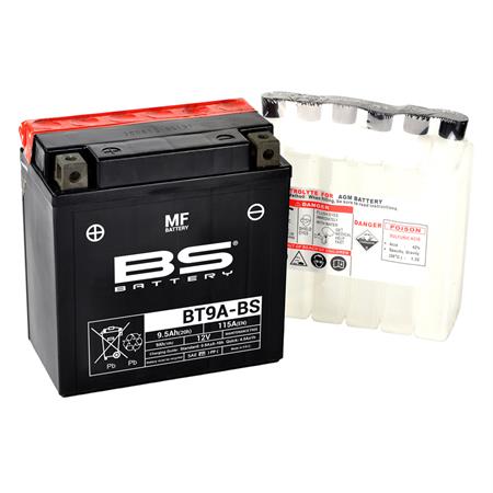 Batteria BS BT9A-BS 12 Volt - 9 Ah, tipo MF con acido a corredo, ricambio 246610105