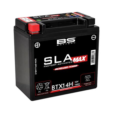 Batteria BS modello SLA - 14 Ah max BTX14H potenziata per BMW pronta all'uso (RMS), ricambio 246650525