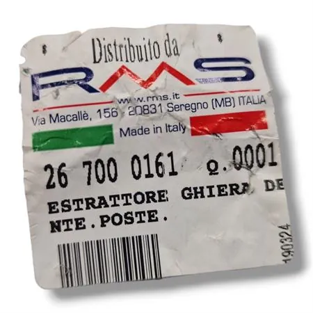 Estrattore RMS per ghiera bloccaggio cuscinetto ruota posteriore Piaggio Vespa old model con doppia dentatura per tutte le versioni, ricambio 267000161