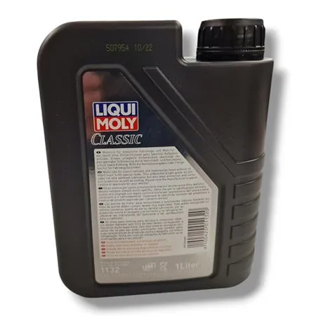 Olio motore LiquiMoly classic sae 30 minerale in flacone da 1 litro per motori 2 e 4 tempi di vecchia concezione tipo Piaggio Vespa e Ape, ricambio 267252138