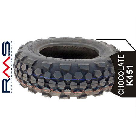 Pneumatico Kenda con misura 130-90-10 61J modello Chocolate K451 L.R.A con battistrada tassellato cross per utilizzo stradale e fuori strada leggero, ricambio 992006002