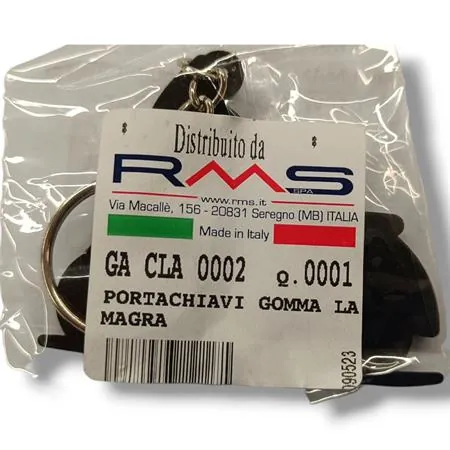 GACLA0002 Portachiavi RMS in gomma a forma di Vespa classic con catenella e anello