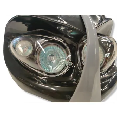 PLA1005 Maschera fanale anteriore enduro blu (Sifam, Kyoto)