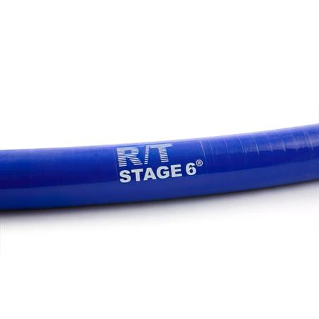 Tubo radiatore stage6 in silicone di colore blu con diametro interno da 18,0 mm e diametro esterno da 25,0 mm e lunghezza totale da 150 cm dritto e 10 cm con curva a 90 gradi, ricambio S601211010BL