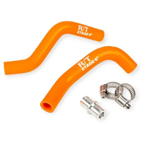 Kit tubi radiatore Stage6 arancione per Yamaha Aerox/MBK Nitro Minarelli LC e tutti gli scooter con Motore Minarelli orizzontale a liquido