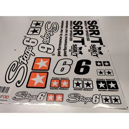 S6-0502/S Kit adesivi grandi Stage6 nero