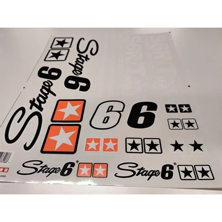 S6-0502/W Kit adesivi grandi Stage6 bianco