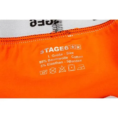 Boxer stage6 da uomo modello stars di colore arancione e taglia L, ricambio S609402L