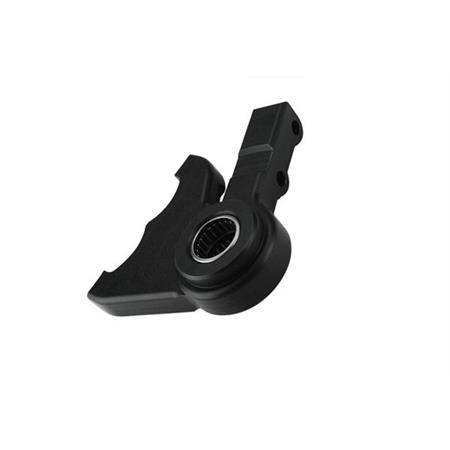 Supporto pinza freno stage6 R/T per scooter Piaggio Zip SP in alluminio anodizzato nero per attacco pinza freno 4 pistoncini, ricambio S6140063 S6-140063