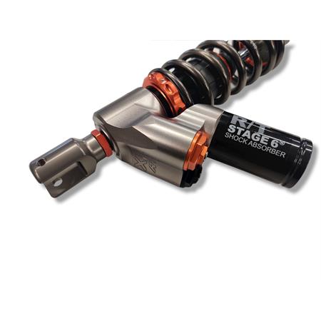 Ammortizzatore posteriore Stage6 R/T MK2 upside down per scooter con motore Minarelli orizzontale e interasse da 285 mm, ricambio S614616606