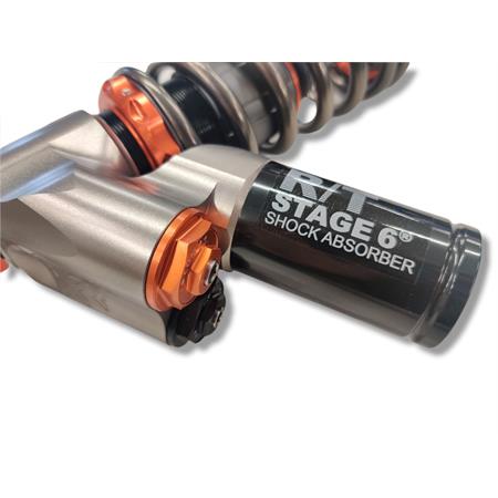 Ammortizzatore posteriore Stage6 R/T MK2 upside down per scooter con motore Minarelli orizzontale e interasse da 285 mm, ricambio S614616606