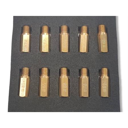Kit getti massimo della stage6 dal numero 150 al numero 172 per carburatori PWK, Polini, OKO, ricambio S628KH003