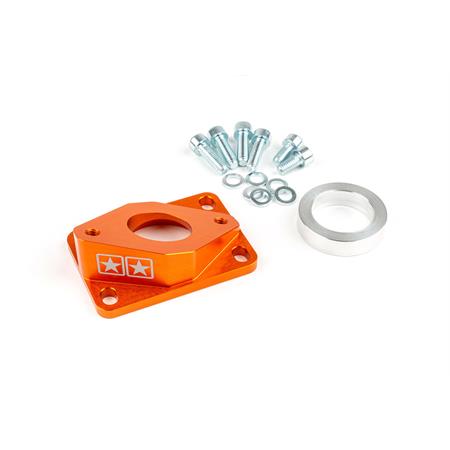 Collettore aspirazione Stage6 R/T highflow 28 per motori Derbi e Minarelli AM6 anodizzato arancio, ricambio S63318802OR