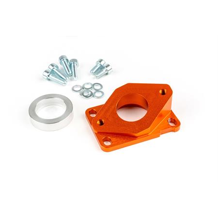 Collettore aspirazione Stage6 R/T highflow 28 per motori Derbi e Minarelli AM6 anodizzato arancio, ricambio S63318802OR