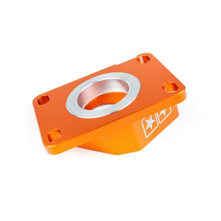 Collettore aspirazione Stage6 R/T highflow 28 per motori Derbi e Minarelli AM6 anodizzato arancio, ricambio S63318802OR