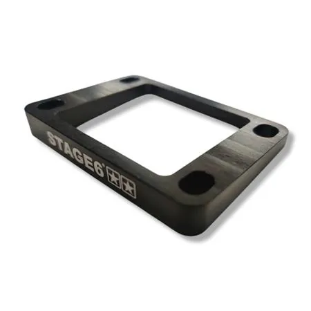 S63318804BK Basetta inclina pacco stage6 in alluminio di colore nero e spessore da 5mm a 9,5 mm e inclinazione da 5° per motori Minarelli AM6 e Derbi