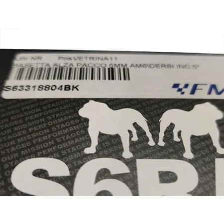 S63318804BK Basetta inclina pacco stage6 in alluminio di colore nero e spessore da 5mm a 9,5 mm e inclinazione da 5° per motori Minarelli AM6 e Derbi