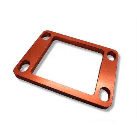 S63318805OR Basetta alza pacco stage6 in alluminio di colore arancio e spessore da 5 mm per motori Minarelli AM6 e Derbi