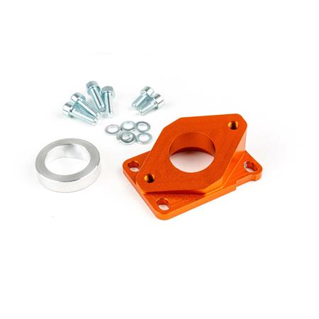 Collettore aspirazione Stage6 R/T highflow 28 per motori Derbi e Minarelli AM6 anodizzato arancio, ricambio S63318812OR