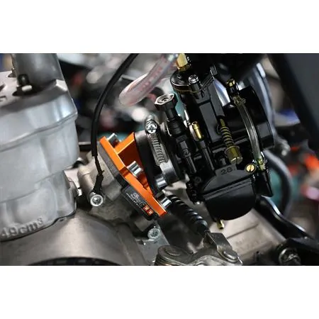 s6-3318812/OR Collettore aspirazione Stage6 R/T highflow 28 per motori Derbi e Minarelli AM6 anodizzato arancio