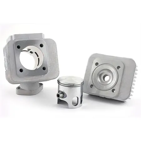 S6-7117100 Gruppo termico stage6 mkII 70 cc in alluminio corsa standard, diametro 47,6 mm, spinotto 10 mm per scooter MBK Booster spirit con motore Minarelli verticale aria