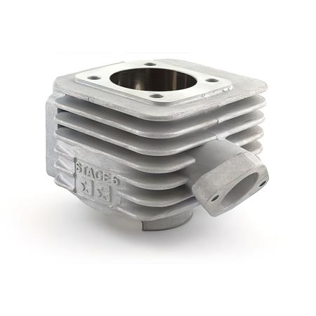 Gruppo termico stage6 mkII 70 cc in alluminio corsa standard, diametro 47,6 mm, spinotto 10 mm per scooter MBK Booster spirit con motore Minarelli verticale aria, ricambio S67117100
