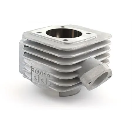 S6-7117100 Gruppo termico stage6 mkII 70 cc in alluminio corsa standard, diametro 47,6 mm, spinotto 10 mm per scooter MBK Booster spirit con motore Minarelli verticale aria