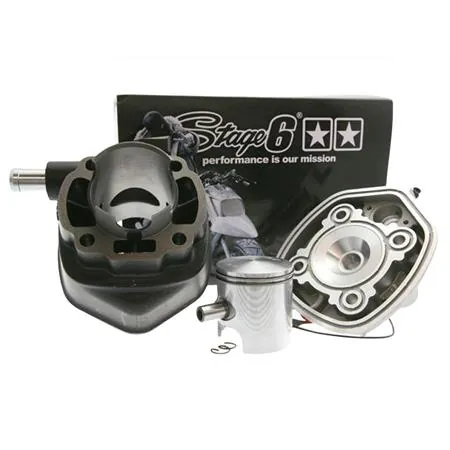 S6-7216651 Motore gruppo termico Stage6 ghisa 47 mm (cilindrata 70 cc) Minarelli raffredamento a liquido orizzontale spinotto 10 mm