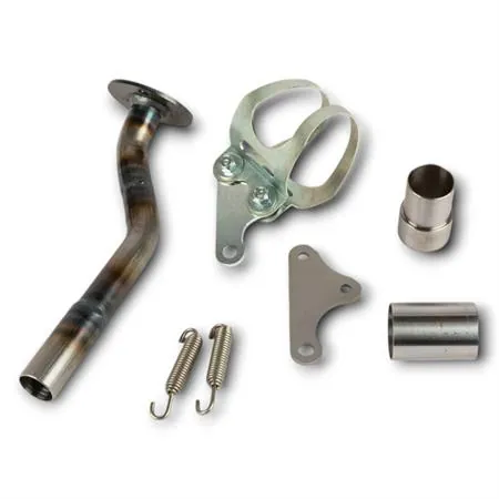 S6-9518805/RE Marmitta stage6 80 e 90 cc completa di silenziatore cnc rosso e nero per hm 50 - vent 50 e beta 50 rr passaggio alto a destra