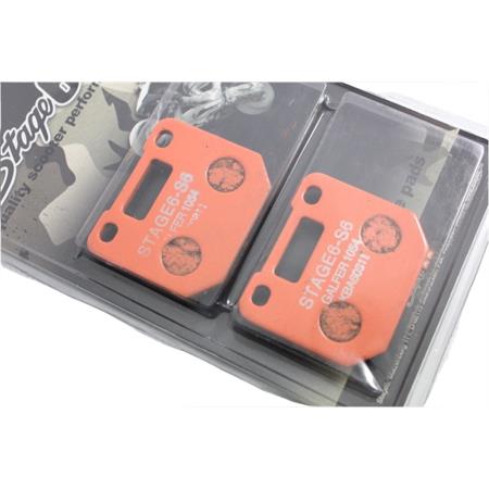 Pastiglie freno Stage6 (pasticche), per pinza r-t,  semimetalliche colore arancione, ricambio S6ET1402BB S6-ET1402BB