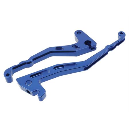 Coppia leve freno F12 disco-tamburo blu cromato (Stage6), ricambio  S6SSP1032BL, ricambi per Scooter, Moto e Vespa