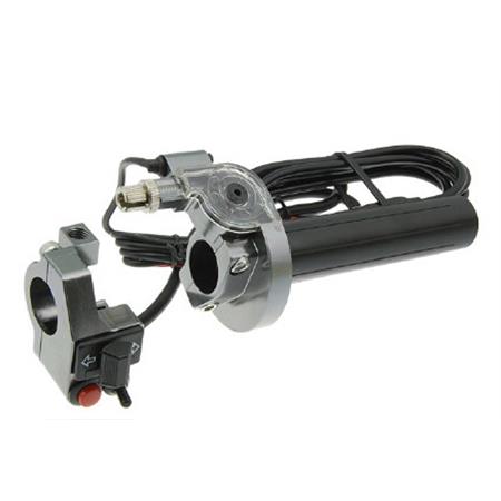 Comando gas rapido Stage6 nero lucido, ricambio S6SSP115BK, ricambi per  Scooter, Moto e Vespa