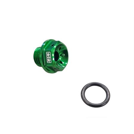 Tappo olio rapporti Stage6 in alluminio CNC anodizzato verde cromo per scooter con motori Minarelli verticale ed orizzontale aria e liquido a braccio lungo, ricambio S6SSP140GR