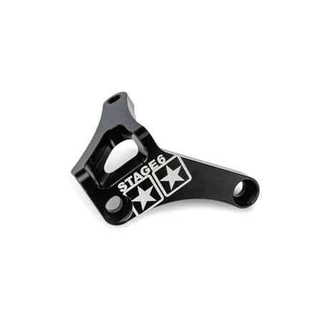 Staffetta ferma tirante frizione Stage6 in alluminio anodizzato nero per motori Minarelli AM6 tutte le versioni, ricambio S6SSP150BK