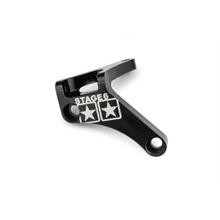 Staffetta ferma tirante frizione Stage6 in alluminio anodizzato nero per motori Minarelli AM6 tutte le versioni, ricambio S6SSP150BK