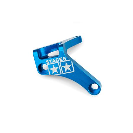 Staffetta ferma tirante frizione Stage6 in alluminio anodizzato blu per motori Minarelli AM6 tutte le versioni, ricambio S6SSP150BL