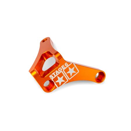 Staffetta ferma tirante frizione Stage6 in alluminio anodizzato arancione per motori Minarelli AM6 tutte le versioni, ricambio S6SSP150OR
