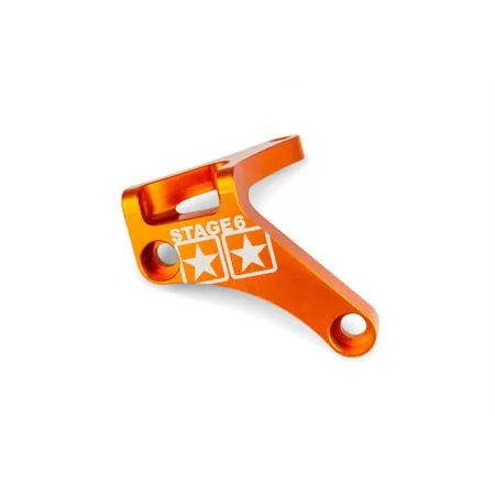 Staffetta ferma tirante frizione Stage6 in alluminio anodizzato arancione per motori Minarelli AM6 tutte le versioni, ricambio S6SSP150OR