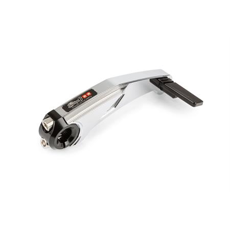 Leva  pedivella messa in moto Stage6 evo mk3 in alluminio di colore cromata per scooter con motore Minarelli verticale ed orizzontale braccio lungo, ricambio S6SSP282KSCR