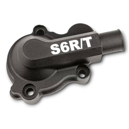 Coperchio pompa acqua maggiorato Stage6 R/T in alluminio CNC di colore nero opaco per motori Minarelli AM6, ricambio S6SSP588CV