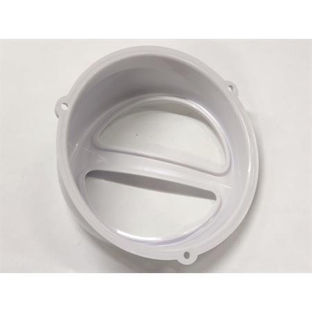 Convogliatore aria STR8 in plastica di colore bianco pastello per scooter con motore  Minarelli verticale e orizzontale raffreddati ad aria, ricambio STR8STR52224WH