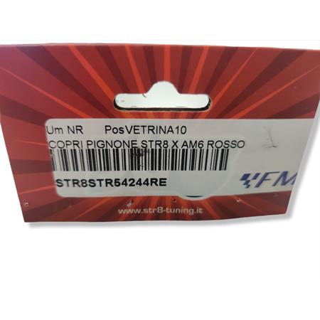 Copri pignone str8 x am6 rosso, ricambio STR8STR54244RE