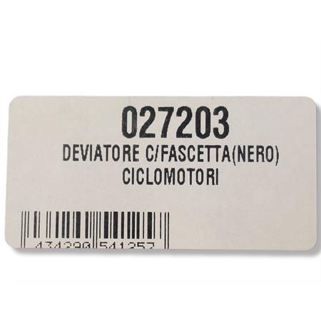 Deviatore c/fascetta (nero) garelli-mala, ricambio 027203
