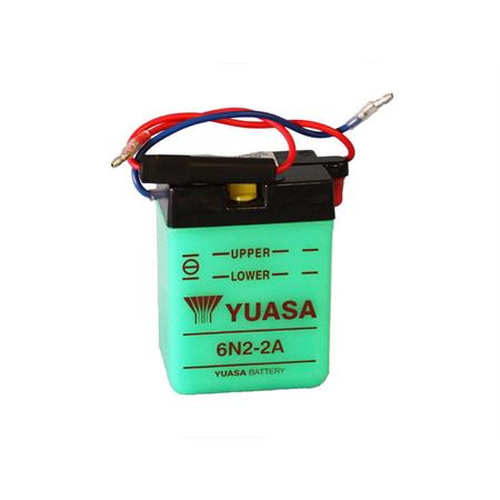 Batteria yuasa 6n2-2a-1 6v-2ah, ricambio 0600211