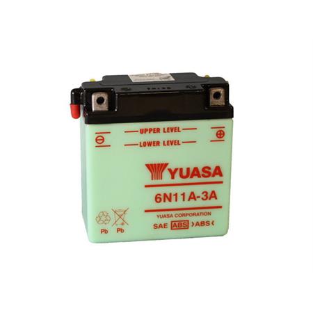 Batteria Yuasa 6N11A-3A, 6 Volt - 11 Ah, per motocicli e scooter, ricambio 0601113