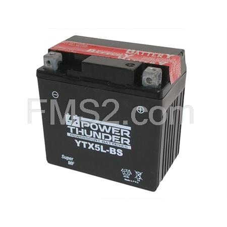 Batteria Yuasa PT YTX5L-BS, 12 Volt - 4 Ah, tipo MF, ricambio 0645049