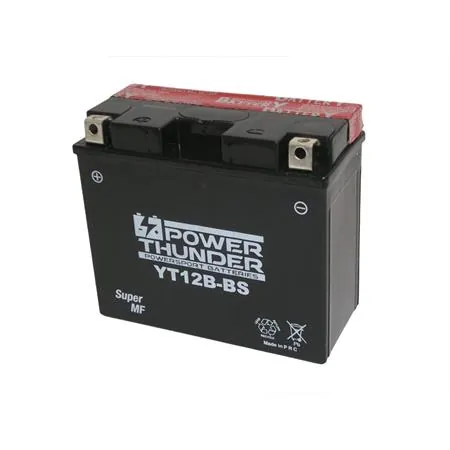 Batteria Yuasa YT12B-BS, 12 Volt - 10 Ah, Power Thunder con acido a corredo, ricambio 0645110