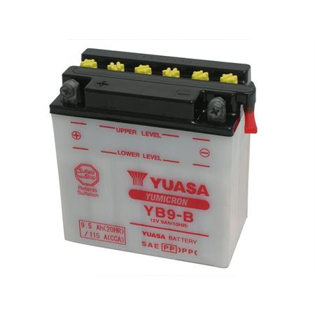 Batteria Yuasa, YB9-B, 12 Volt - 9 Ah, ricambio 06509350