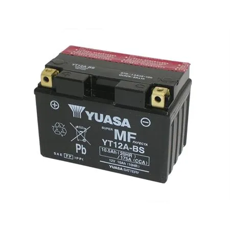 0651110 Batteria Yuasa YT12A-BS, 12 Volt - 10 Ah, sigillata tipo MF