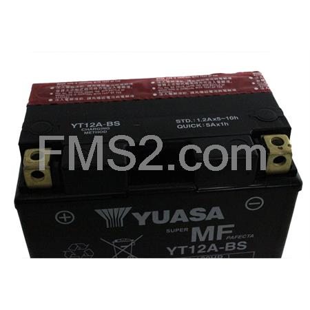 Batteria Yuasa YT12A-BS, 12 Volt - 10 Ah, sigillata tipo MF, ricambio 0651110